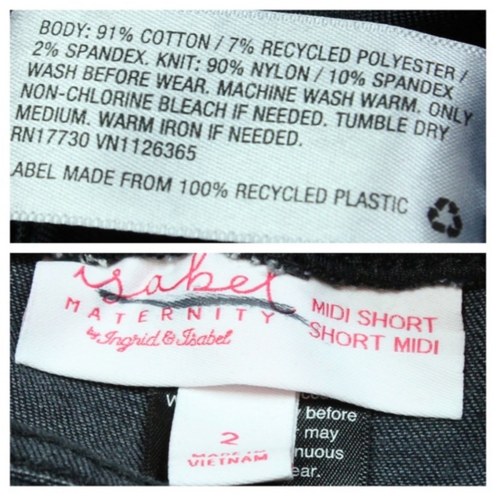 Isabel Maternity Midi Short size 2 Crossover Panel - Picture 4 of 7